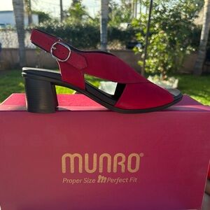 Munro Red Slingback Heels